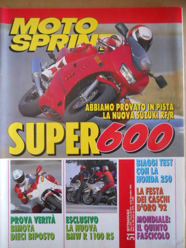 Motosprint Nr. 51 1992 Test Bimota Dieci Biposto - BMW R 1100 RS [P66]