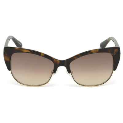 Guess GU7523 52X Brown Havana Cat Eye Style Mirrored Sunglasses Frame 56-17-140*