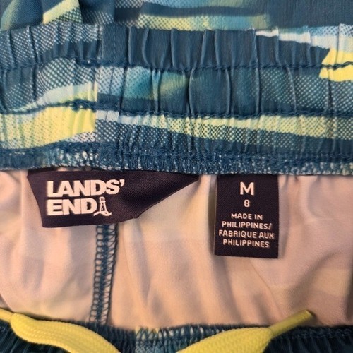 Lands End Boys Medium 8 Sport Shorts Husky Multicolor Blue Green New - Picture 3 of 24