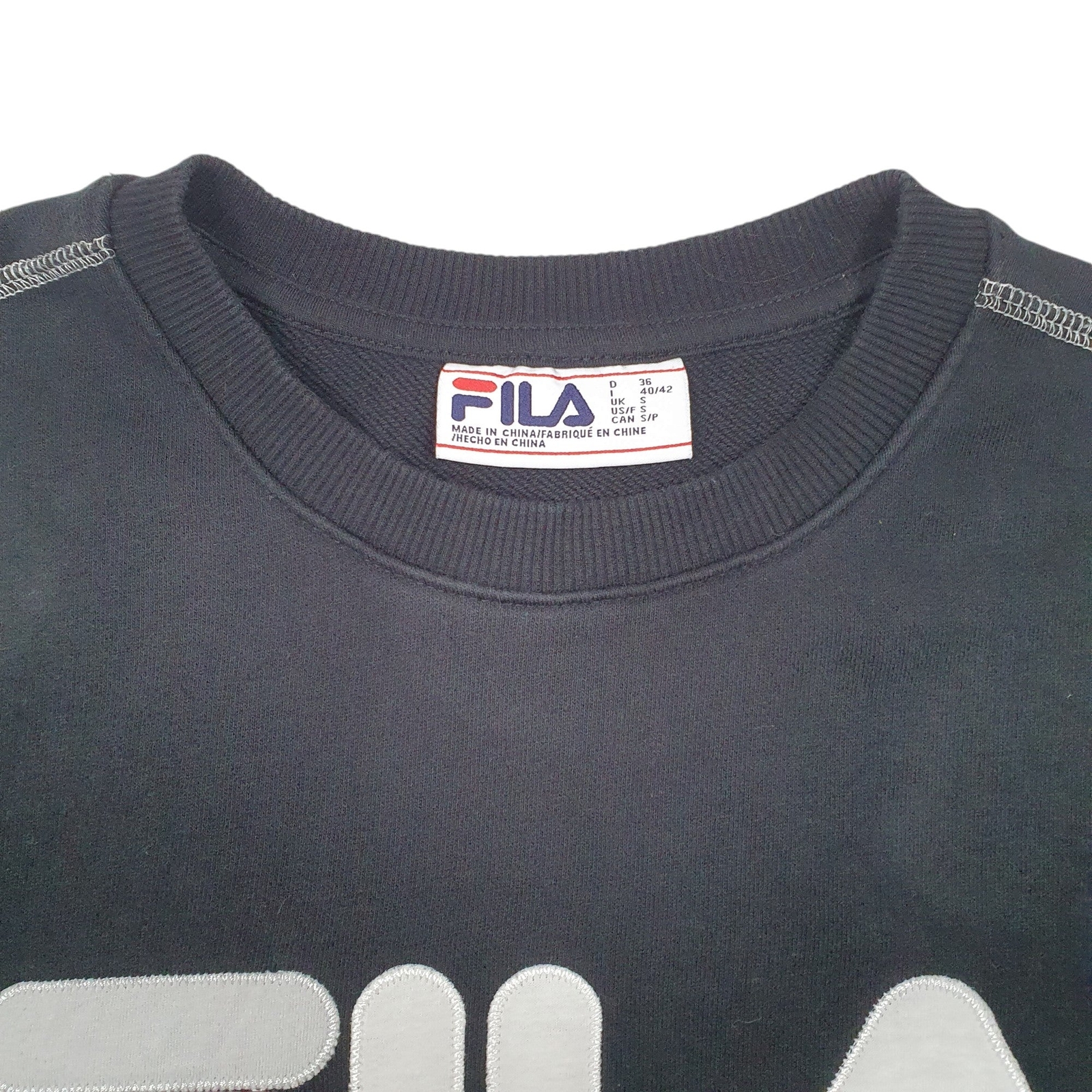FILA Crewneck Spellout Jumper Sweatshirt Mens S image 2