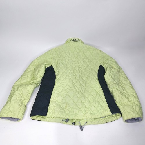 Black Diamond Womens Size M Fleece Lined Quilted Jacket Lime Green Black Accents - Picture 2 of 14