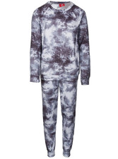 FAMILY PAJAMAS Little Kids' 2-Piece Tie Dye Pajama Set sz S Small 6/7 Gray