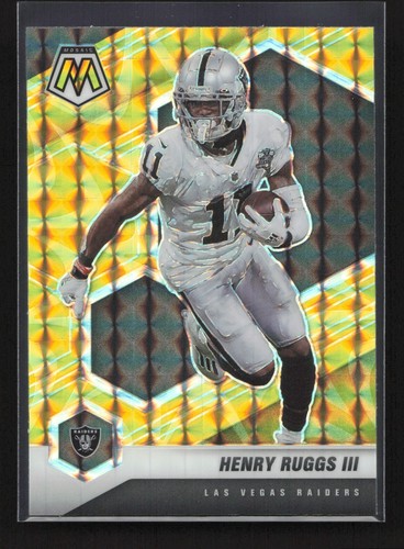 2021 Panini Mosaik Reaktiv Gold Prizm Henry Ruggs III #108 Las Vegas Raiders