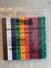 Hand2Mind ETA Snap Cubes 10 Colors Set of 100 Educational Counting Math Activity