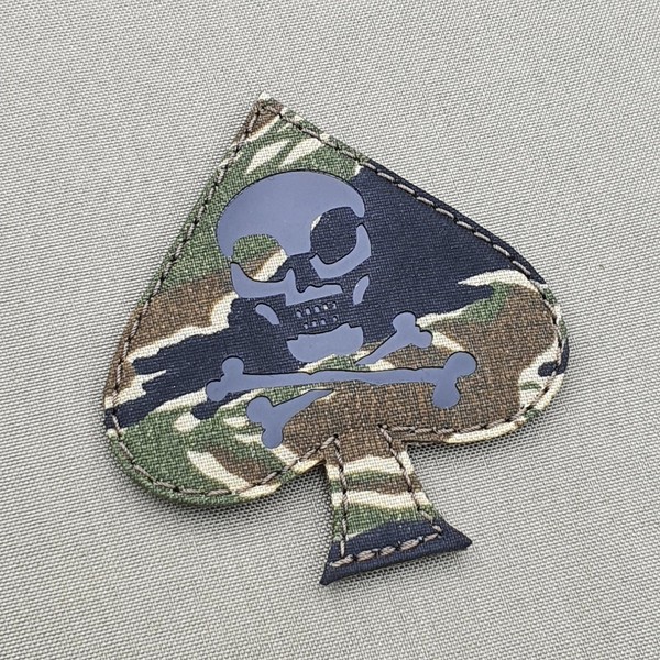 IR Vietnam Era As de Picas Raya de Tigre Muerte Infrarrojo Moral Parche Táctico