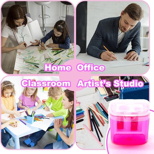 Portable Dual Hole Pencil Sharpener for Kids & Artists - 4 Color Options - Picture 8 of 8