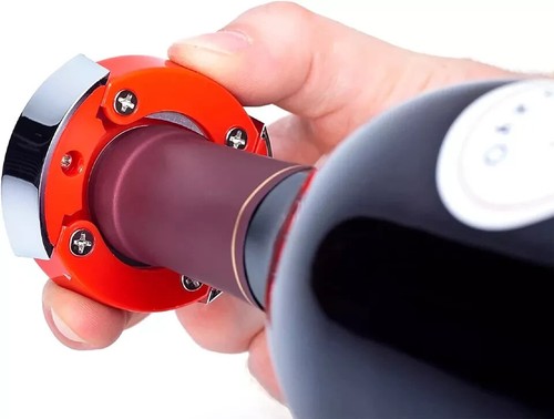 Ozeri Nouveaux Electric Wine Opener Red with Foil Cutter - Bild 4 von 7