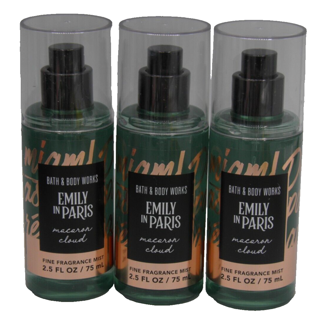 X3 Bath & Body Works Emily In Paris Macaron Cloud Travel Size Fragrance Mist