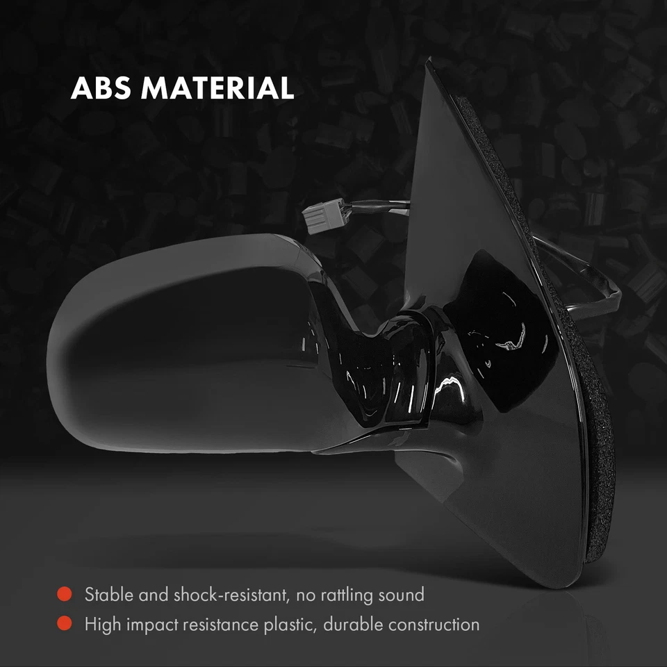 Passenger RH Side Black Smooth Power Heated Mirror for Ford Windstar 1999-2000 - Image 3 of 4