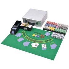 Kombiniertes Poker / Blackjack Set mit 600 Laserchips Aluminium Koffer