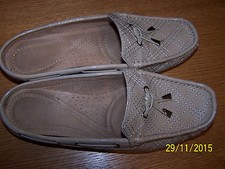 NATURALIZER BRAND BEIGE SYNTHETIC MATERIAL SIZE 6M STITCHING ACCENTS EUC