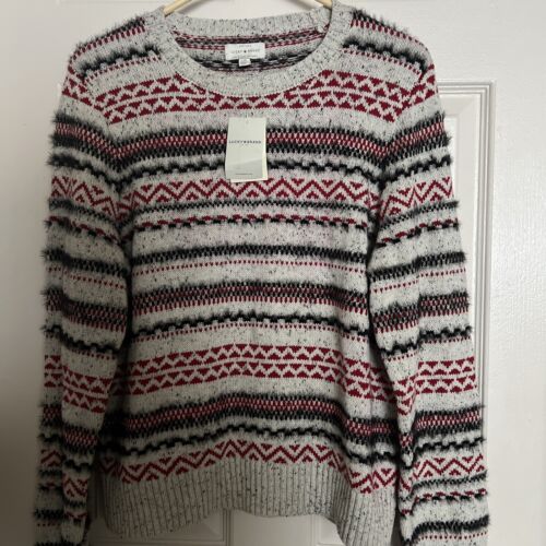 Lucky Brand Pullover Womens Size Large Crew Neck Sweater Long Sleeve