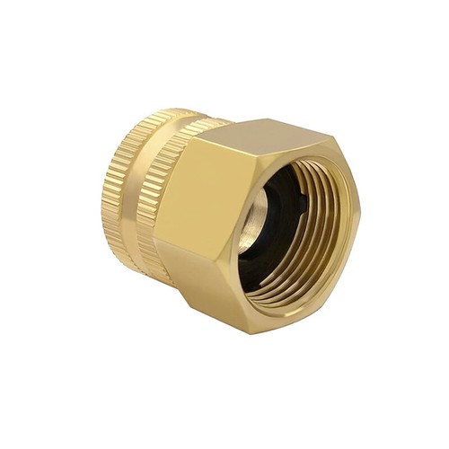 3x Brass Garden Hose Adapter Connector 3/4" GHT to 3/4" NPT Thread Double Female - Picture 3 of 6