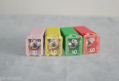 2003 Mazda Tribute female cartridge fuse lot pack of 4 JCASE 30A 40A 50A 60A