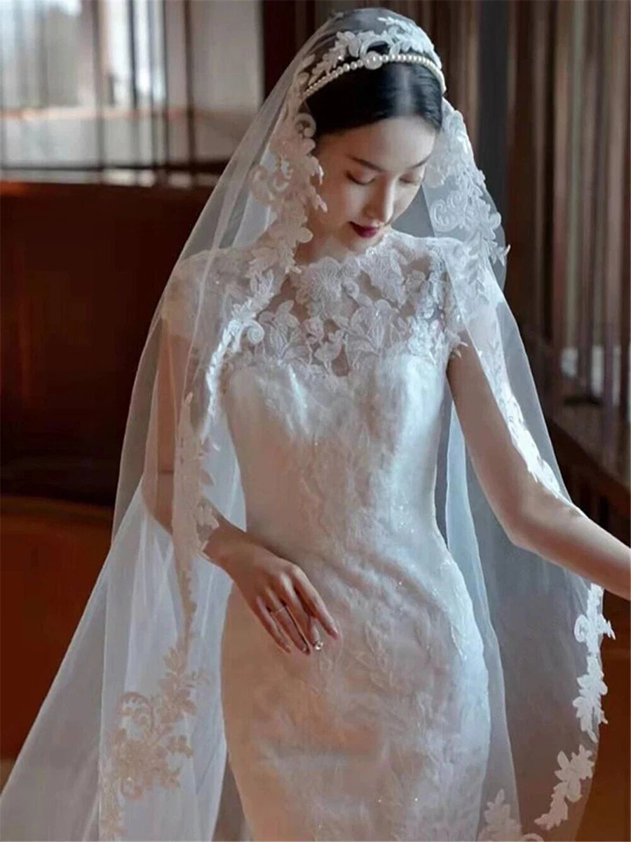 Mantilla Veil, Traditional Lace Wedding Veil