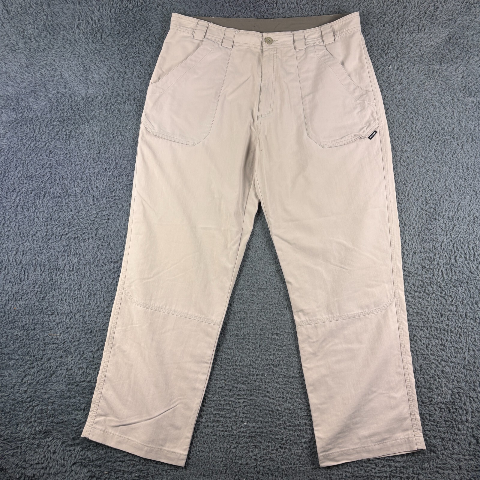 Men's Rohan W38 L30 Beige Cargo Trousers Outdoor Hiking Walking Straight Fit