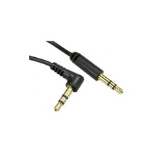3.5mm Angle Cable Jack to Jack Right Slim AUX Lead Stereo Plug Gold 1 Meter