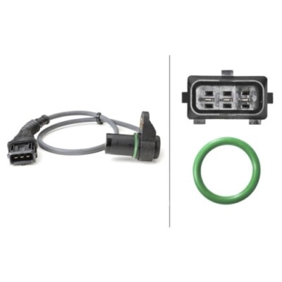 Sensor, Nockenwellenposition HELLA 6PU 009 121-641 für BMW, Einlassseite, links