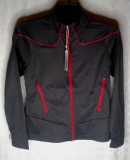 North End Sport Carbon Gray/Red Full Zip Jacket Ladies Small