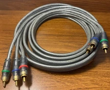 6FT Component Video Cable, Gray with 3 RGB connectors
