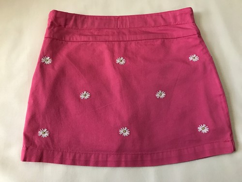 Gymboree Girls Size 4 Beautiful Pink Adjustable Waist Skirt With Flowers - Picture 2 of 7