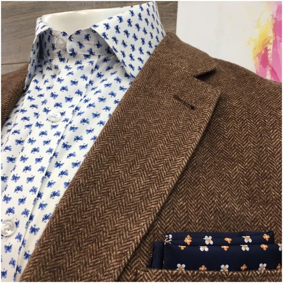 KROON Hombres Blazer Abrigo Deportivo Chaqueta Informal Talla 44R Dos Botones Traje de Lana Foto 2 de 4