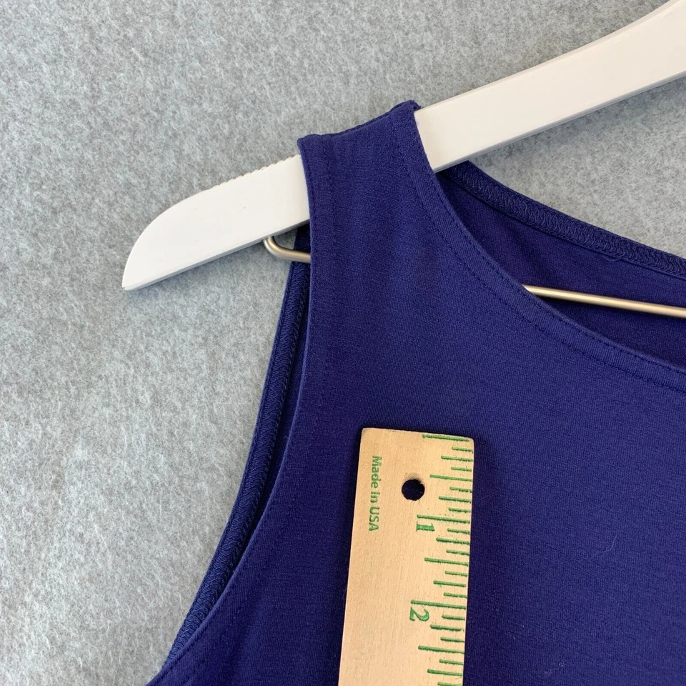 Eileen Fisher Dress Womens Small Blue A Line Swing Tank Lightweight Jersey - Image 4 of 4