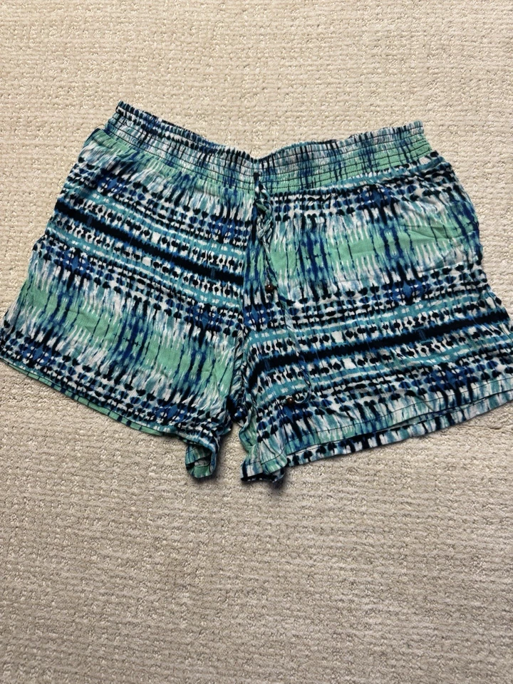 Pantalones Cortos Apt 9 rn73277 Rayón Azul/Verde Talla Mediana Foto 3 de 4