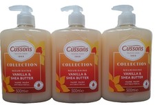 CUSSONS COLLECTION NOURISHING VANILLA & SHEA BUTTER HANDWASH  3x 500ml 5.73 per litre