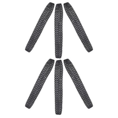 6Pcs Durable Rubber Model Tank Tracks DIY Replacement Parts Lightweight Black