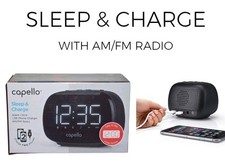 Capello Sleep & Charge Alarm Clock Easy Read ...