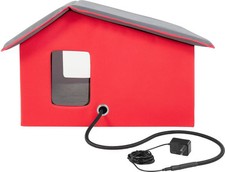 Frisco Extra Wide Indoor Heated Cat House Red 25.5 x 22 x 15.5 inch NEW in BOX