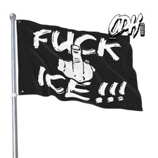 FUCK-ICE Bandera Doble Cara, Anti-ICE, Abolir ICE, Camisa Política Anti Trump