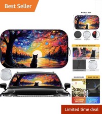 Universal Fit Windshield Sun Shade - 57 X 31.5 In Keeps Your Car Cool