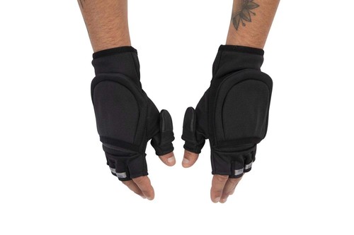 Freestone Foldover Mitt for Fishing and Outdoor Activities, Large, Black - Picture 2 of 6