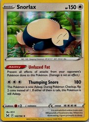 Snorlax 143/196 Lost Origin Holo Rare