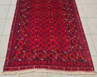 Rare Hand Knotted Vintage Afghan Turkmen Basheeri Wool Area Rug 6.4 x 3.5 Ft — photo 6