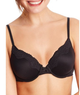 Maidenform Comfort Devotion Full Coverage T-Shirt Bra Black Bras 36-DD