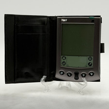 3Com Palm V PDA Handheld Organizer w/ Leather Case Untested No Charger