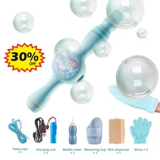 Colorful-Smoke BubbleMachine &Elastic Bubble Fog Wand-Fog SmokeBubbleMachine
