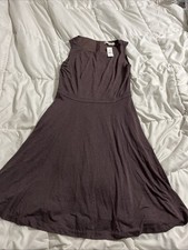 Ann Taylor LOFT Sleeveless Dress Brown Rayon/Polyester Size 8 NWT