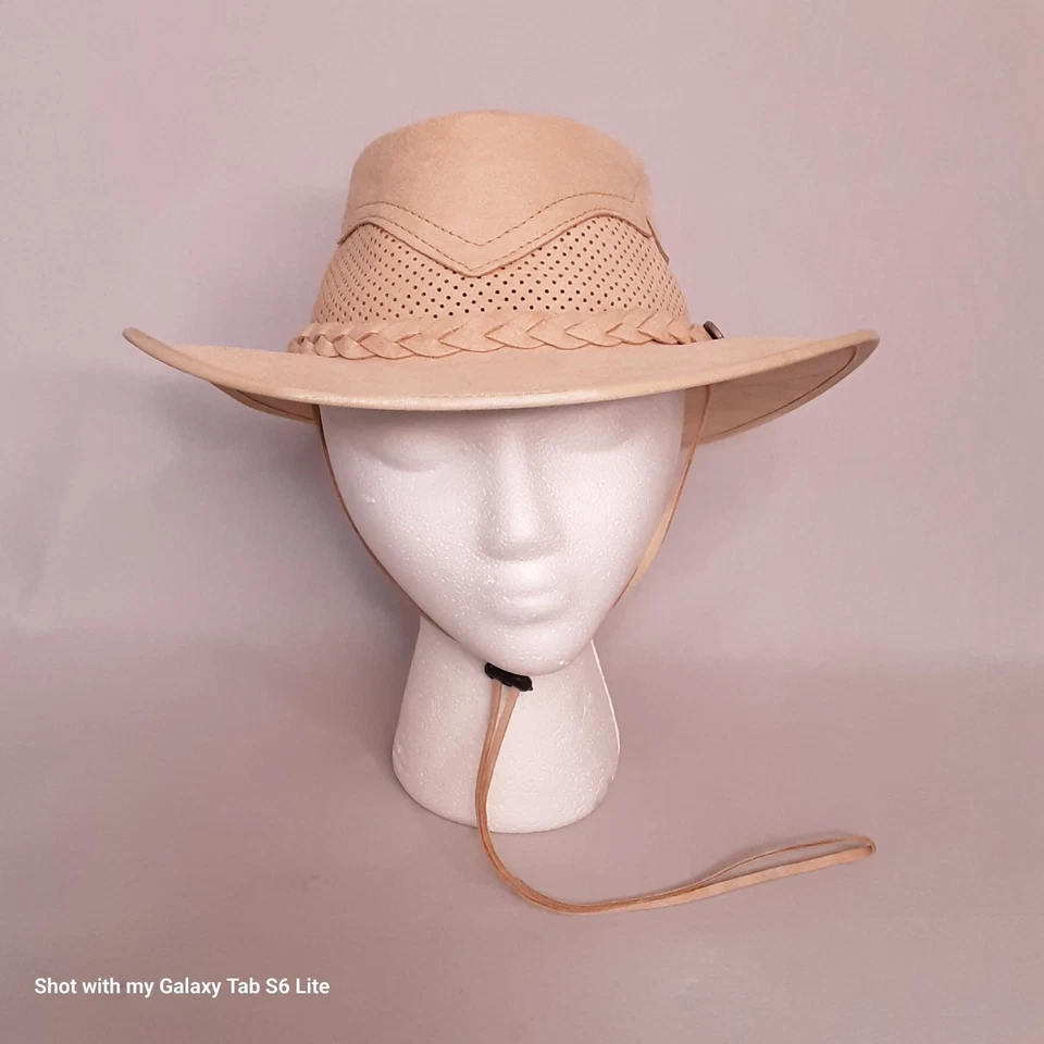 Outback Survival Gear Coolabah Soaker Hat Beige Faux Suede Embellished - Изображение 2 из 4