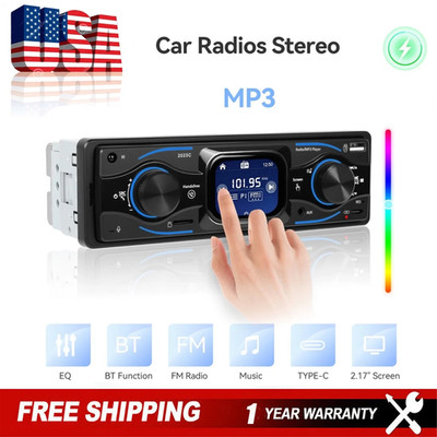1 DIN 2.17 inch Car Stereo Radio Touch Screen Bluetooth FM MP3 Player TF USB AUX