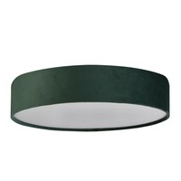 Deckenlampe Deckenleuchte Rund Ø 50 Cm H: 10 Cm Klein GrüN 3X E27 Samt Schirm