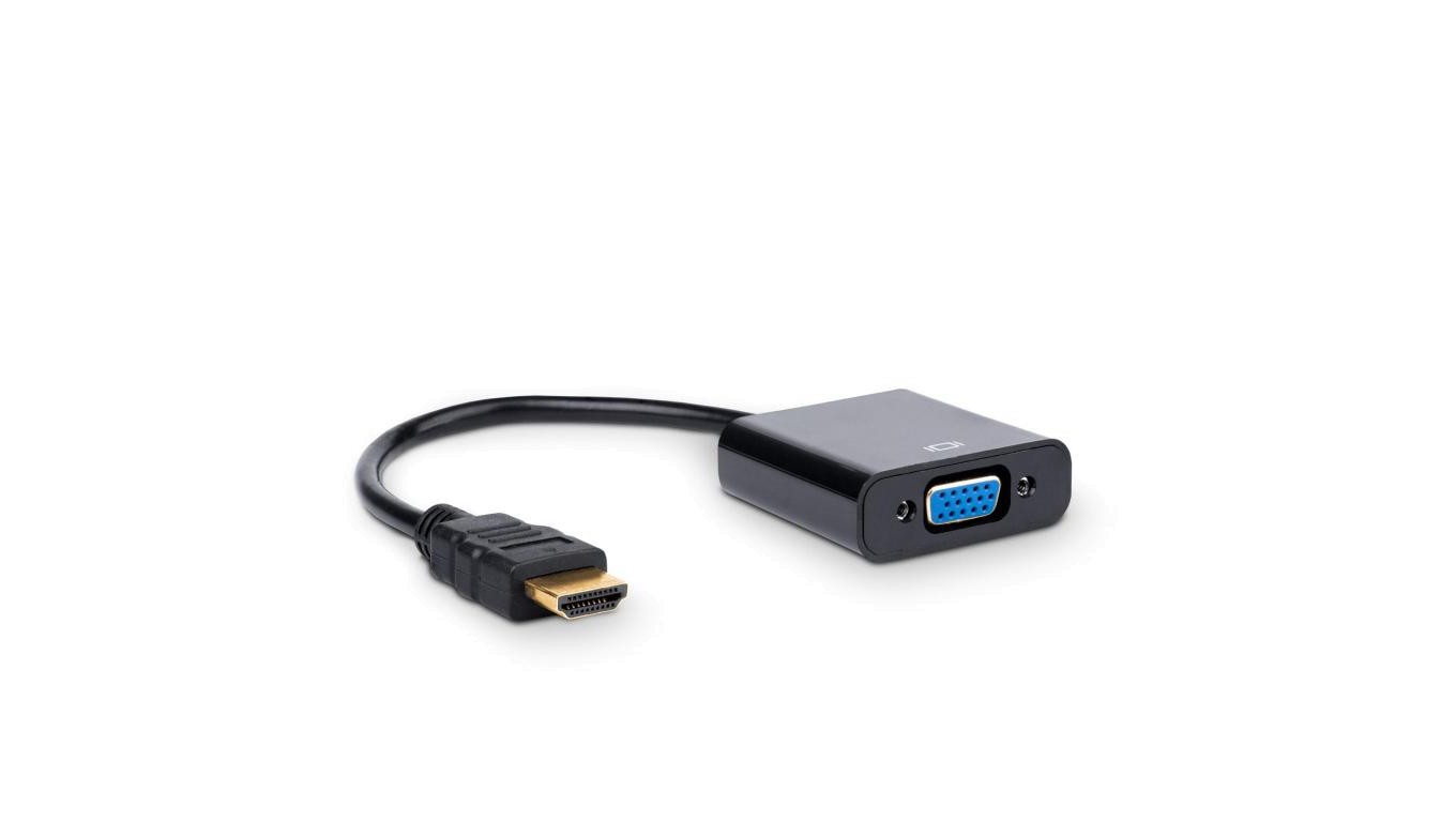 Akyga Schwarz Ak-Ad-42 Vga-Hdmi-Konverter-Adapter Für Full-Hd-Monitore Mit 15 Cm Langem F/M-Kabel - Bild 2