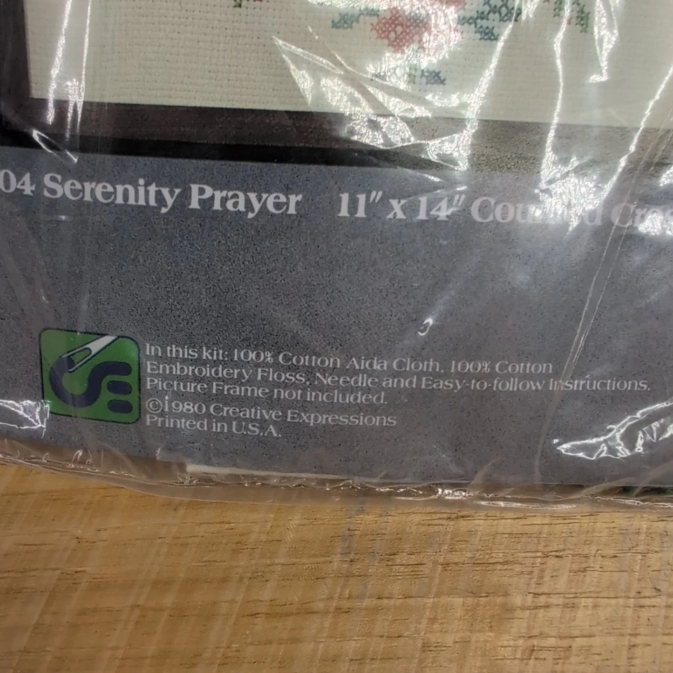Creative Expressions Serenity Prayer Counted Cross Stitch Embroidery Kit X7104 - Image 4 of 4