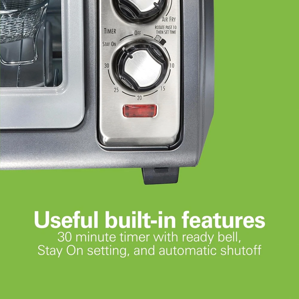 Large Capacity Air Fryer Toaster Oven Combo Fits 6 Slices or 12-Inch Pizza