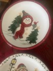 HOLIDAY HOME STUDIO 33 SANTA SNOWMAN DECORATIVE SALAD PLATES — photo 2