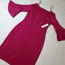 Eliza J Womens Size 8 NWT Sheath Dress Bell Sleeve Bateau Knee Length Pink