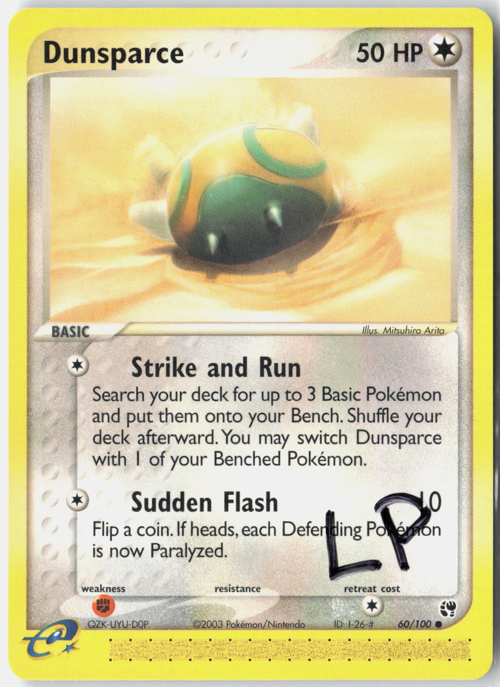 Dunsparce 60/100 Common Sandstorm Pokemon Lightly Played